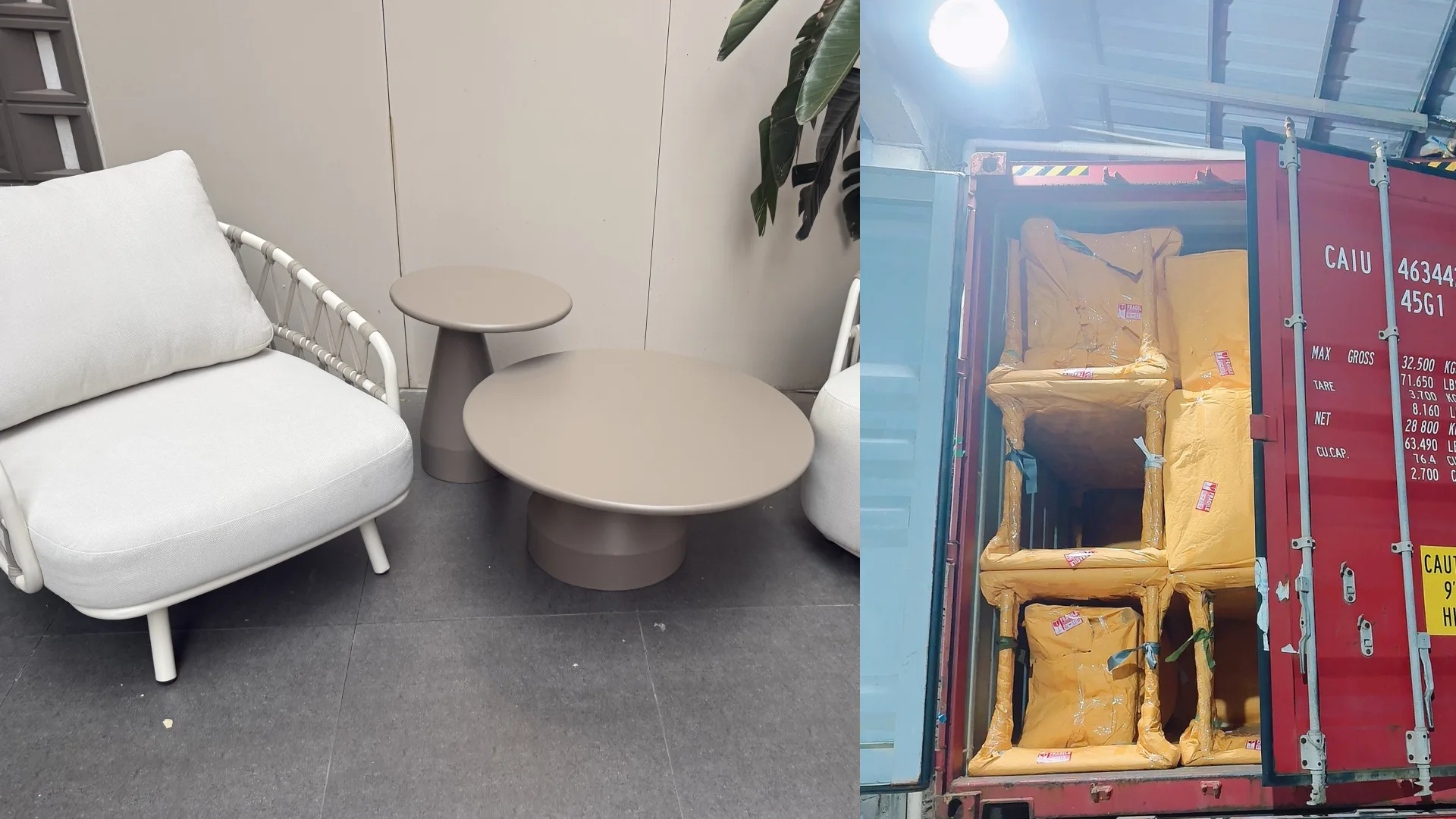 Auswahl von Hotelmöbeln und Vorbereitung der Ladung mit Herstellern in China