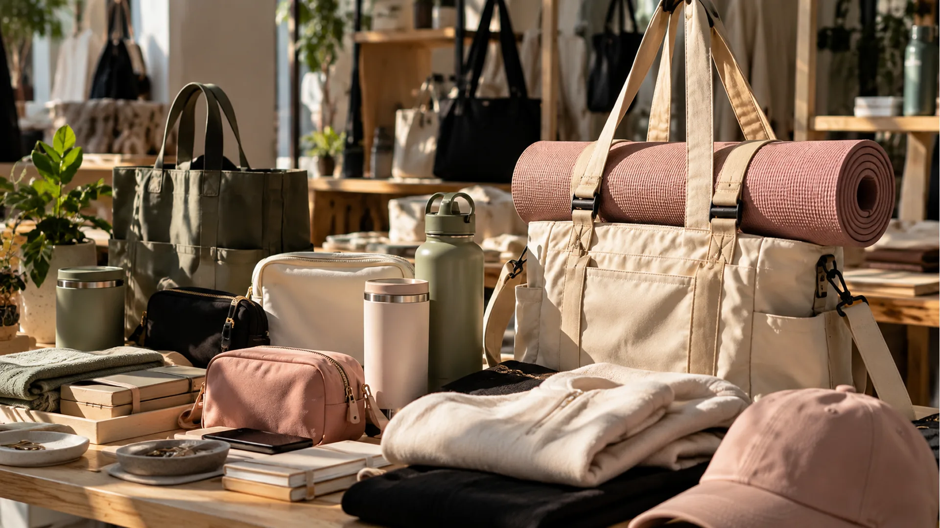 Branded merchandise from China including bags, accessories and lifestyle products